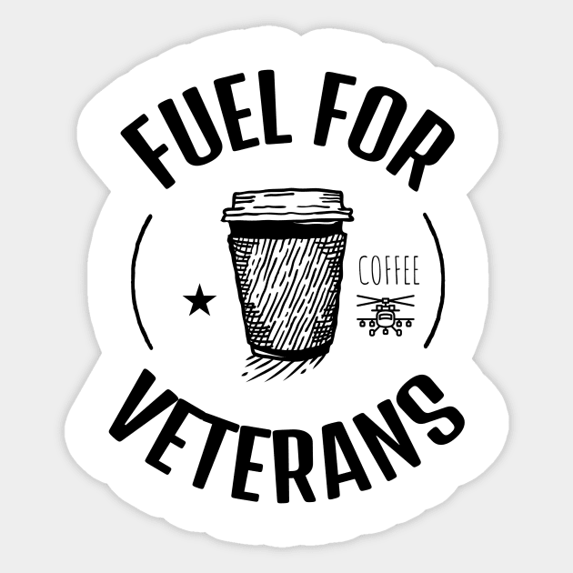 Coffee Is The Fuel For Veterans Sticker by Journees